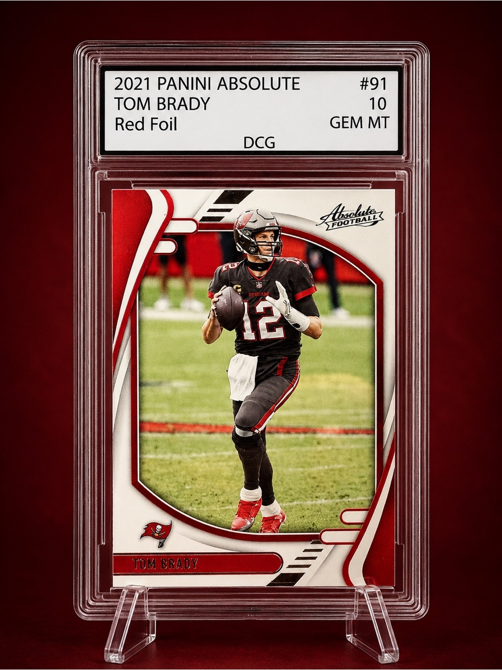2021 Panini Red Foil Tom Brady Graded Football Card